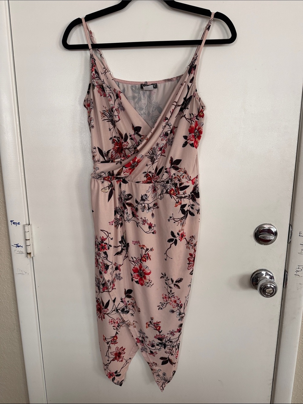 VENUS Blush Pink Floral Midi Dress